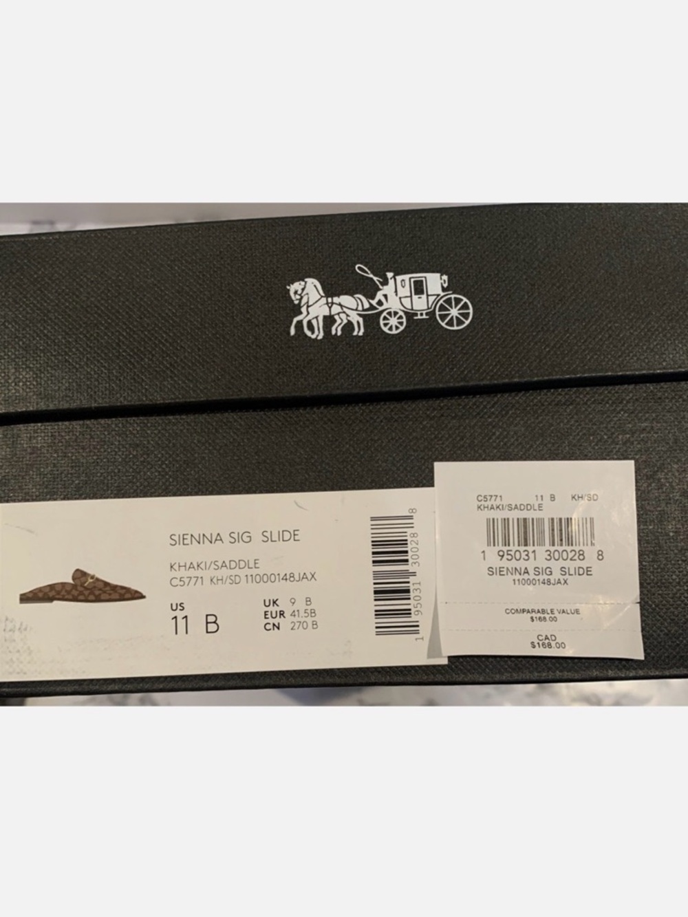 NWT Coach women Tan Signature Canvas Slip-On Loafers with Gold Hardware size 11B - Picture 6 of 7